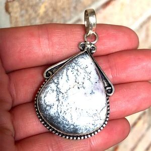 Sterling Silver 925 Opalized Agate Pendant